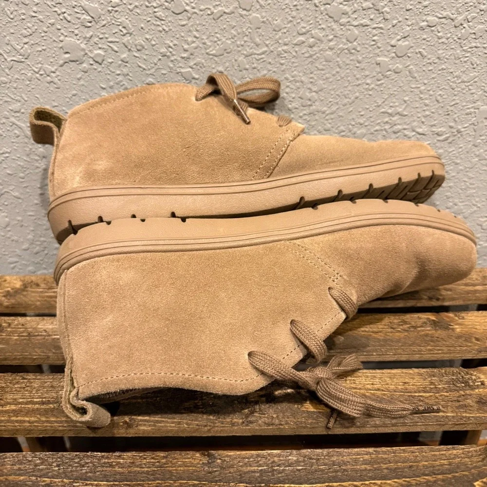 LEMS Mens 10 Chukka Lions Mane Sandstone Suede Barefoot Boots Minimalist Comfort